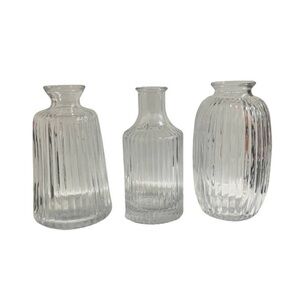 New Target Bullseye Playground Set of 3 Clear Glass Ribbed Vases Spring 2026